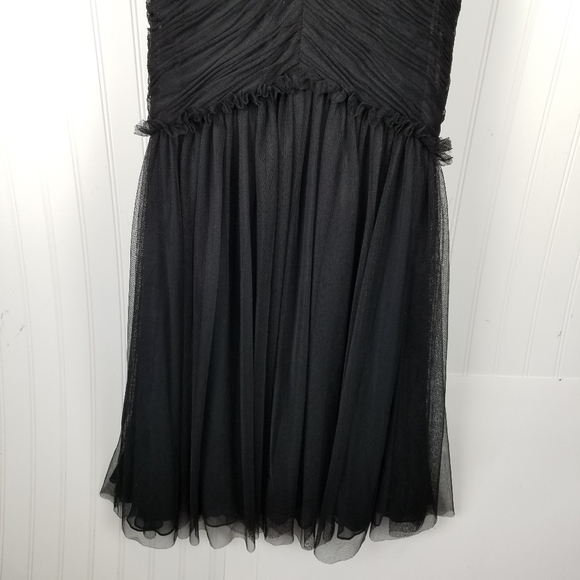 Vera Wang Black Evening Gown Size 0 Sleeveless Whimsigoth Fairy Glamorous Fitted - Picture 12 of 16